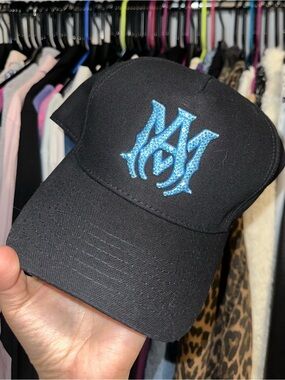 AMIRI Black Baseball Cap with Subtle Interior Logo